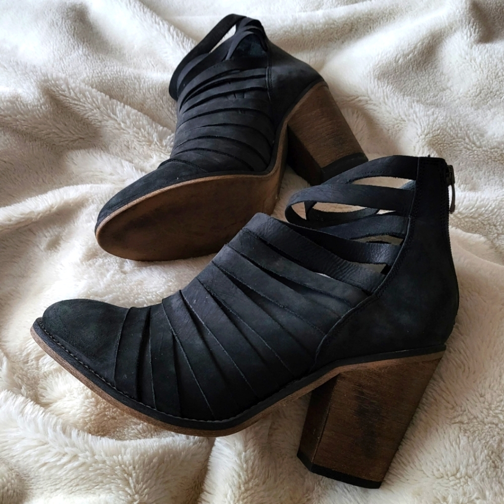 Free People Hybrid Suede Strappy Booties